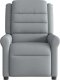 vidaXL vidaXL Rozkładany fotel masujący, jasnoszary, obity tkaniną 3
