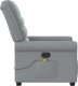 vidaXL vidaXL Rozkładany fotel masujący, jasnoszary, obity tkaniną 4