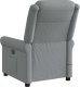 vidaXL vidaXL Rozkładany fotel masujący, jasnoszary, obity tkaniną 5