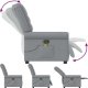 vidaXL vidaXL Rozkładany fotel masujący, jasnoszary, obity tkaniną 6