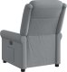 vidaXL vidaXL Fotel rozkładany, jasnoszary, tapicerowany tkaniną 5