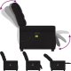 vidaXL vidaXL Rozkładany fotel masujący, elektryczny, czarny, tkanina 8