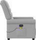 vidaXL vidaXL Rozkładany fotel masujący, szary, obity tkaniną 4