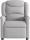 vidaXL vidaXL Rozkładany fotel masujący, szary, obity tkaniną 3