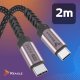 Kabel USB Reagle USB-C - USB-C 2 m Czarny 7