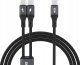 Kabel USB Dudao USB-A - 2x USB-C 1.2 m Czarny (6976625333493) 1