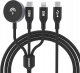 Dudao Kabel z ładowarką do Apple Watch Dudao A12Max+ PD 100W 3w1: USB-C Lightning 1,2m - czarny 1