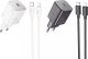 Ładowarka Hoco Ładowarka sieciowa HOCO Typ C + kabel Typ C do Lightning QC PD 20W Czarna 3