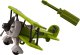 LeanToys Samolot Awionetka Transport Dinozaurów Klatka Rozkręcany Zielony 1