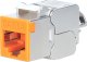 Intellinet Network Solutions INTELLINET Cat6a 10G Slimline Keystone-Modul STP werkzeuglos mit Rastclip f�r Massivdraht vergoldete Kontakte Metallgeh�use orange 1