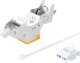 Intellinet Network Solutions INTELLINET Cat6a 10G Slimline Keystone-Modul STP werkzeuglos mit Rastclip f�r Massivdraht vergoldete Kontakte Metallgeh�use orange 3