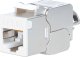 Intellinet Network Solutions INTELLINET Cat6a 10G Slimline Keystone-Modul STP werkzeuglos mit Rastclip f�r Massivdraht vergoldete Kontakte Metallgeh�use weiss 1