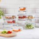 Altom Pojemnik szklany 400 ml okrągły lunchbox Altom Fresh żaroodporny hermetyczny 11