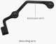 Uchwyt lampki przedniej MAGICSHINE FORKIX EXTENDABLE FRONT LIGHT GO PRO MOUNT, Mocowanie na koronie widelca (NEW) 1