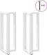vidaXL Nogi do stołu barowego, 2 szt., białe, 50x35x(100-101) cm, stal 2