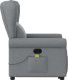 vidaXL Podnoszony fotel masujący, rozkładany, jasnoszary, tkanina 5