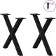 vidaXL vidaXL Nogi do stolika kawowego, 2 szt., czarne, 38x(42-43) cm, stal 3