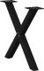 vidaXL vidaXL Nogi do stolika kawowego, 2 szt., czarne, 38x(42-43) cm, stal 4