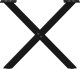 vidaXL vidaXL Nogi do stolika kawowego, 2 szt., czarne, 38x(42-43) cm, stal 5