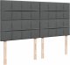 vidaXL vidaXL Rama łóżka otomana z materacami, szara, 200x200 cm, tkanina 7