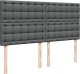 vidaXL vidaXL Rama łóżka otomana z materacami, szara, 200x200 cm, tkanina 7