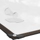 vidaXL Przezroczysta plandeka z oczkami 8x12 m Polietylen 4