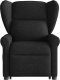 vidaXL Podnoszony fotel rozkładany, czarny, obity tkaniną 4
