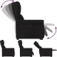 vidaXL Podnoszony fotel rozkładany, czarny, obity tkaniną 7