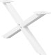 vidaXL vidaXL Nogi do stolika kawowego, 2 szt., biale, 70x(30-31) cm, stal 4