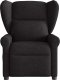 vidaXL Rozkładany fotel masujący, czarny, obity tkaniną 3