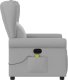 vidaXL Rozkładany fotel masujący, szary, obity tkaniną 4