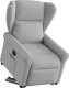 vidaXL Podnoszony fotel masujący, elektryczny, rozkładany, szary 1