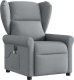 vidaXL Rozkładany fotel masujący, elektryczny, jasnoszary, tkanina 3