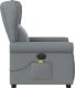 vidaXL Rozkładany fotel masujący, elektryczny, jasnoszary, tkanina 5