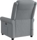 vidaXL Rozkładany fotel masujący, elektryczny, jasnoszary, tkanina 6