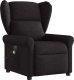 vidaXL Rozkładany fotel masujący, elektryczny, czarny, tkanina 3