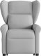 vidaXL Podnoszony fotel masujący, rozkładany, szary, tkanina 4