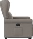 vidaXL Podnoszony fotel rozkładany, elektryczny, kolor taupe, tkanina 5