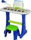 Elektryczne Pianino Keyboard Dla Dzieci Niebieskie Nuty USB LEAN Toys 1