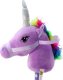 Pluszowa Głowa Jednorożca Na Kiju Hobby Horse Jednorożec Fioletowy Dźwięki LEAN Toys 1