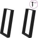 vidXL Nogi do stołu jadalnianego, 2 szt., czarne, 50x(72-73) cm, stal 1