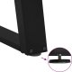 vidXL Nogi do stołu jadalnianego, 2 szt., czarne, 50x(72-73) cm, stal 9