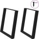 vidXL Nogi do stołu jadalnianego, 2 szt., czarne, 70x(72-73) cm, stal 1