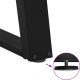 vidXL Nogi do stołu jadalnianego, 2 szt., czarne, 70x(72-73) cm, stal 9