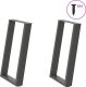 vidaXL vidXL Nogi do stołu jadalnianego, 2 szt., antracyt, 60x(72-73)cm, stal 1