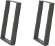 vidaXL vidXL Nogi do stołu jadalnianego, 2 szt., antracyt, 60x(72-73)cm, stal 2