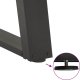 vidaXL vidXL Nogi do stołu jadalnianego, 2 szt., antracyt, 60x(72-73)cm, stal 9