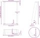 vidaXL vidXL Nogi do stołu jadalnianego, 2 szt., antracyt, 60x(72-73)cm, stal 10