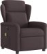 vidaXL Rozkładany fotel masujący, elektryczny, ciemny brąz, tkanina 4