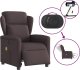 vidaXL Rozkładany fotel masujący, elektryczny, ciemny brąz, tkanina 8